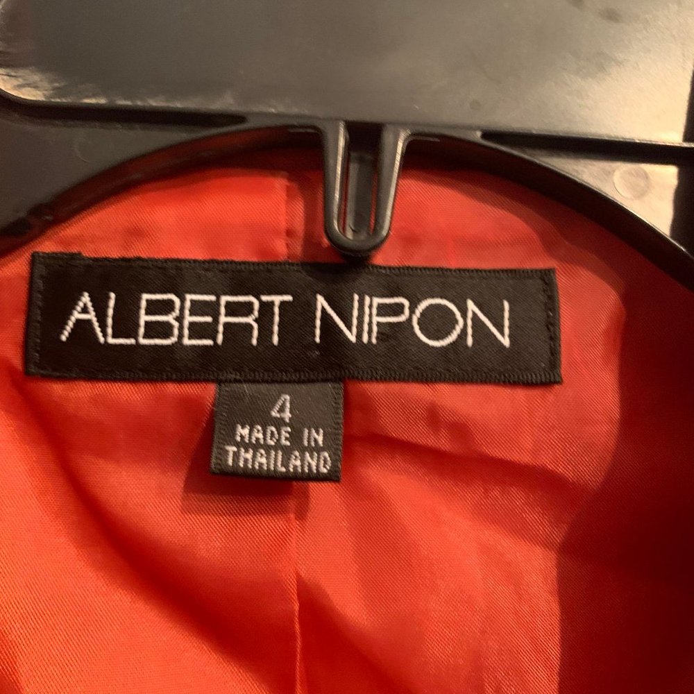 Euc Albert Nipon Terracotta Color Short Belted Tr… - image 6